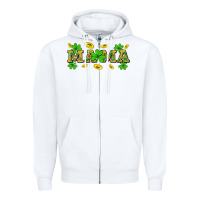 White St. Patricks Day mama Zipper Hoodie - Neo Western