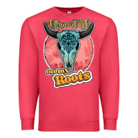 Cardinal blame it all on my roots bull skull black Premium Sweatshirt - JahusDesignShop