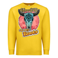 Lemon blame it all on my roots bull skull black Premium Sweatshirt - JahusDesignShop
