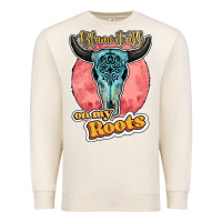 Sandshell blame it all on my roots bull skull black Premium Sweatshirt - JahusDesignShop