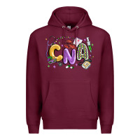 Burgundy cna mardi gras Premium Hoodie - MaliasSmallBusiness