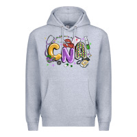 Heather Grey cna mardi gras Premium Hoodie - MaliasSmallBusiness