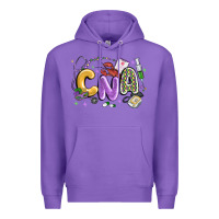 Purple cna mardi gras Premium Hoodie - MaliasSmallBusiness