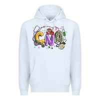 White cna mardi gras Premium Hoodie - MaliasSmallBusiness