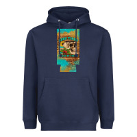 Navy dead tired fueled by coffee 12 oz can cooler  (slim) Heavyweight Hoodie - Artiststas