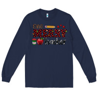 Navy one merry teacher Long Sleeve Tee - RanaPortraitStore