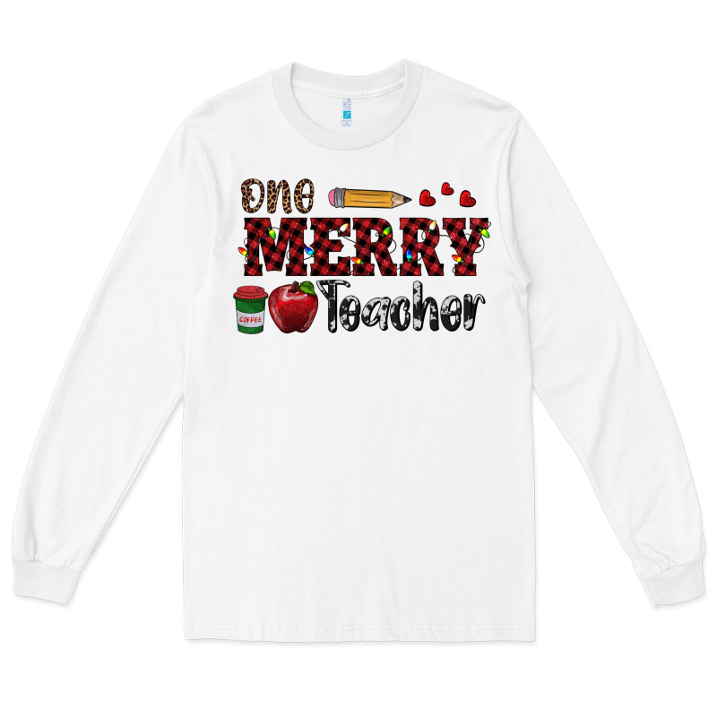 One Merry Teacher Long Sleeve Tee by RanaPortraitStore | Teevron