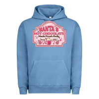Pigment Pebble Blue santas hot chocolate Urban Hoodie - MaliasSmallBusiness