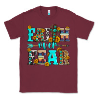 Burgundy faith over fear Classic Tee - Zillion Design Studio