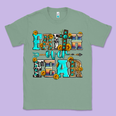 Faith Over Fear Classic Tee Designed By Zillion Design Studio