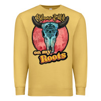 Antique Gold blame it all on my roots white Premium Sweatshirt - JahusDesignShop