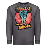 Charcoal Heather blame it all on my roots white Premium Sweatshirt - JahusDesignShop
