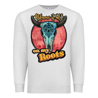 Oatmeal Heather blame it all on my roots white Premium Sweatshirt - JahusDesignShop
