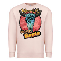 Pale Pink blame it all on my roots white Premium Sweatshirt - JahusDesignShop