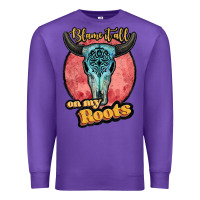 Purple blame it all on my roots white Premium Sweatshirt - JahusDesignShop