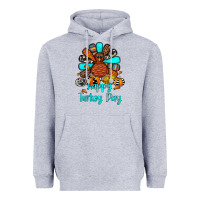 Heather Grey happy turkey day Heavyweight Hoodie - JahusDesignShop