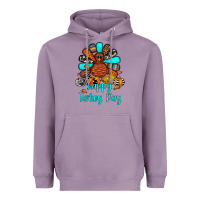 Lavender happy turkey day Heavyweight Hoodie - JahusDesignShop