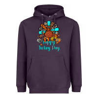 Plum happy turkey day Heavyweight Hoodie - JahusDesignShop