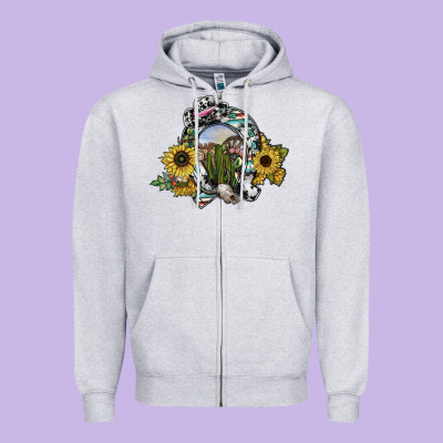 Western Horseshoe Zipper Hoodie Designed By Sublimationcraftshop