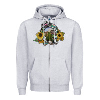 Heather Grey western horseshoe Zipper Hoodie - SublimationCraftShop