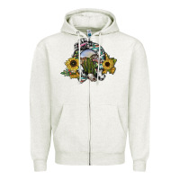 Oatmeal Heather western horseshoe Zipper Hoodie - SublimationCraftShop