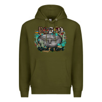 Army Green rodeo kind of girl Premium Hoodie - MaliasSmallBusiness
