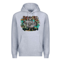 Heather Grey rodeo kind of girl Premium Hoodie - MaliasSmallBusiness