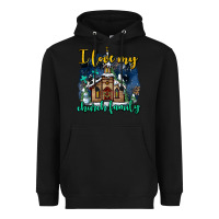 Black Christmas church and snow   ı love my church family Heavyweight Hoodie - AdoDesignShop