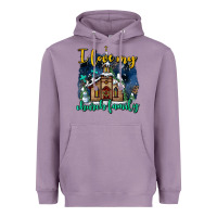 Lavender Christmas church and snow   ı love my church family Heavyweight Hoodie - AdoDesignShop