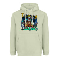 Matcha Christmas church and snow   ı love my church family Heavyweight Hoodie - AdoDesignShop