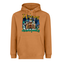 Meerkat Christmas church and snow   ı love my church family Heavyweight Hoodie - AdoDesignShop