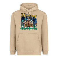 Mushroom Christmas church and snow   ı love my church family Heavyweight Hoodie - AdoDesignShop