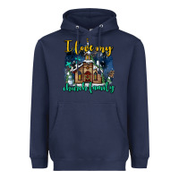 Navy Christmas church and snow   ı love my church family Heavyweight Hoodie - AdoDesignShop