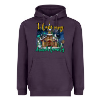 Plum Christmas church and snow   ı love my church family Heavyweight Hoodie - AdoDesignShop