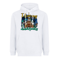White Christmas church and snow   ı love my church family Heavyweight Hoodie - AdoDesignShop