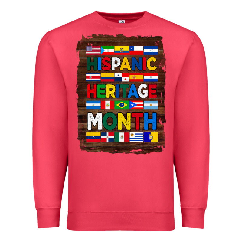 Hispanic Haritage Month Flags With Background Premium Sweatshirt by BundleAndBundleShop | Teevron