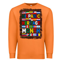 Carrot hispanic haritage month flags with background Premium Sweatshirt - BundleAndBundleShop