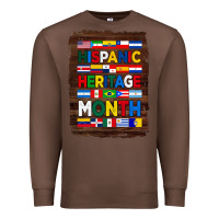 Chestnut hispanic haritage month flags with background Premium Sweatshirt - BundleAndBundleShop