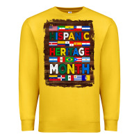 Lemon hispanic haritage month flags with background Premium Sweatshirt - BundleAndBundleShop