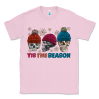 Bubblegum Pink tis the season skull winter Classic Tee - FaDigitalArtStudio
