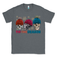 Charcoal Heather tis the season skull winter Classic Tee - FaDigitalArtStudio