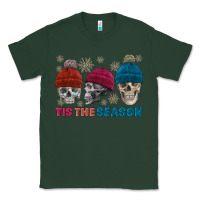Sports Green tis the season skull winter Classic Tee - FaDigitalArtStudio
