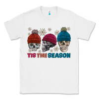 White tis the season skull winter Classic Tee - FaDigitalArtStudio