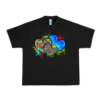 Black autism hearts Urban Heavy Tee - Zillion Design Studio