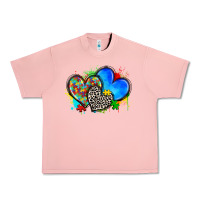 Salmon autism hearts Urban Heavy Tee - Zillion Design Studio