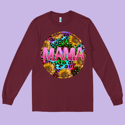 Tie Dye Mama Long Sleeve Tee Designed By Texasbilliewilder