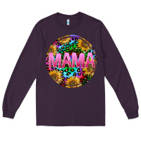 Plum tie dye mama Long Sleeve Tee - texasbilliewilder