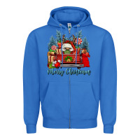True Royal merry christmas gnomes truck Zipper Hoodie - FaDigitalArtStudio