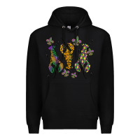 Black mardi gras crawfish Premium Hoodie - MaliasSmallBusiness