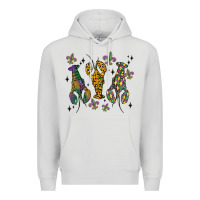 Dove Grey mardi gras crawfish Premium Hoodie - MaliasSmallBusiness